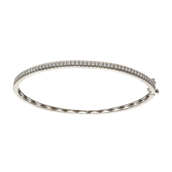 CZ and Silver Bangle | Mansi Jewelry - Online Jewelry Store