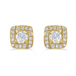 Load image into Gallery viewer, Diamond Halo Stud Earrings