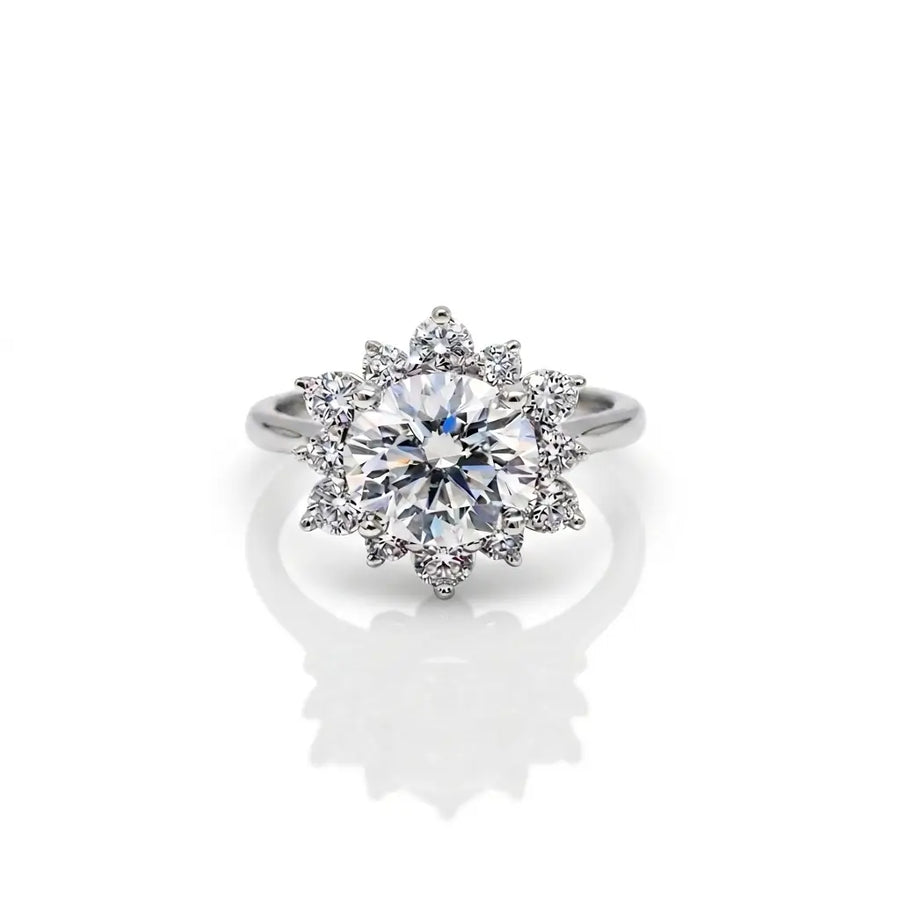 Diamond Engagement Ring with Floral Halo