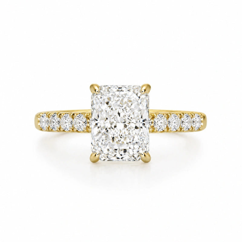 Radiant Cut Lab Diamond Engagement Ring
