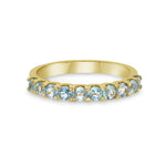 Load image into Gallery viewer, paraiba tourmaline stackable ring in 18k yellow gold on model
