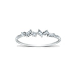 Load image into Gallery viewer, stackable rings, stacking rings, dainty rings, diamond band, baguette diamonds
