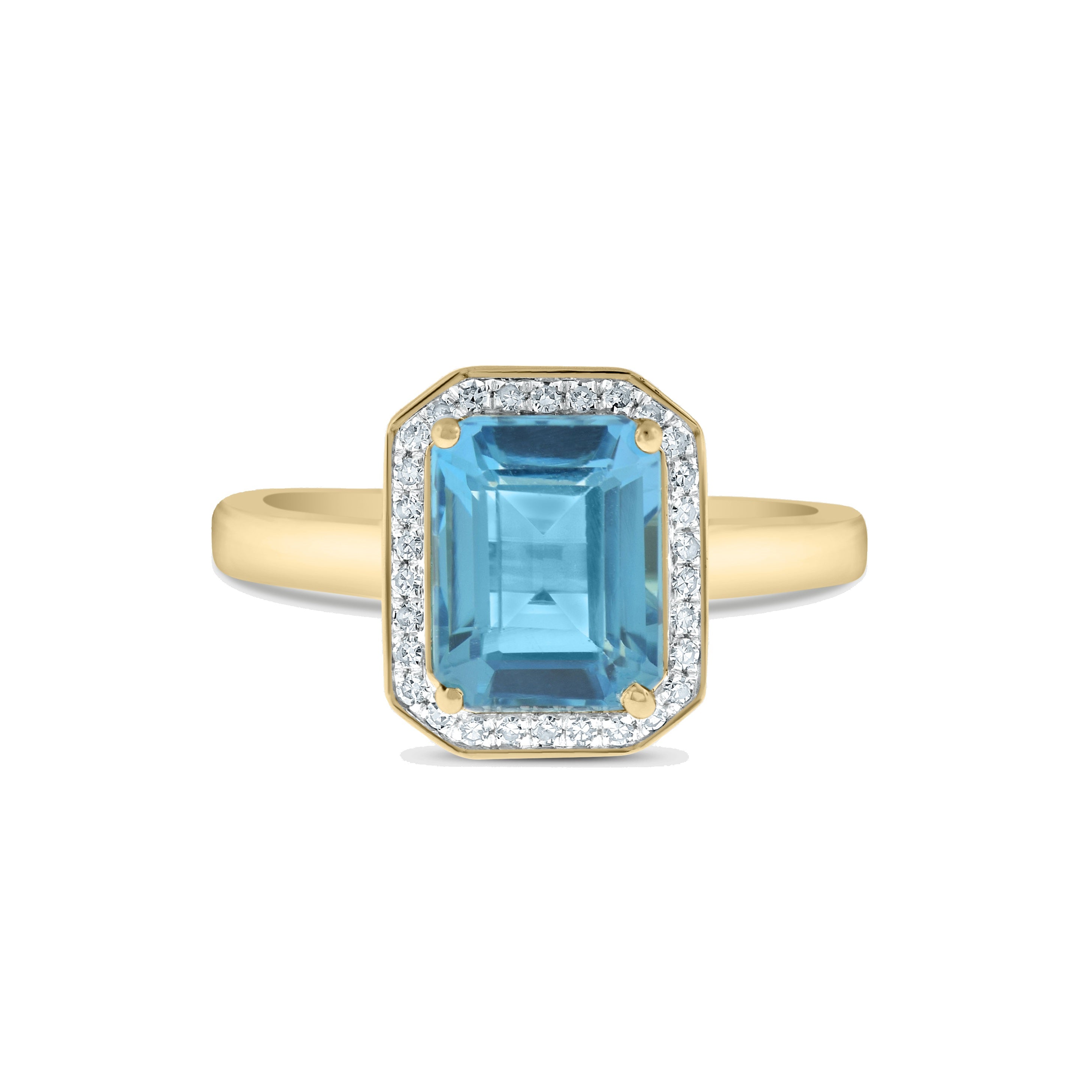 Blue Topaz Diamond Ring | Mansi Jewelry