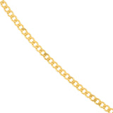 yellow gold curb chain detail