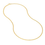 yellow gold curb chain full view