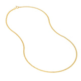 yellow gold curb chain full view