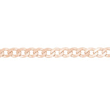 rose gold curb bracelet detail