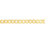 yellow gold curb bracelet detail