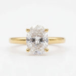 2.50ct oval cut solitaire diamond engagement ring in 14k yellow gold