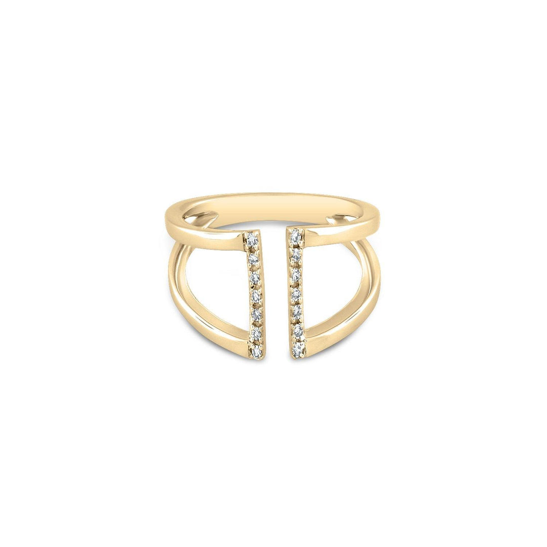 Open Diamond Bar Ring