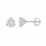 3 Prong Lab Diamond Stud Earrings