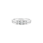 Load image into Gallery viewer, Lab Grown Diamond Three Stone Ring in 14k white gold
