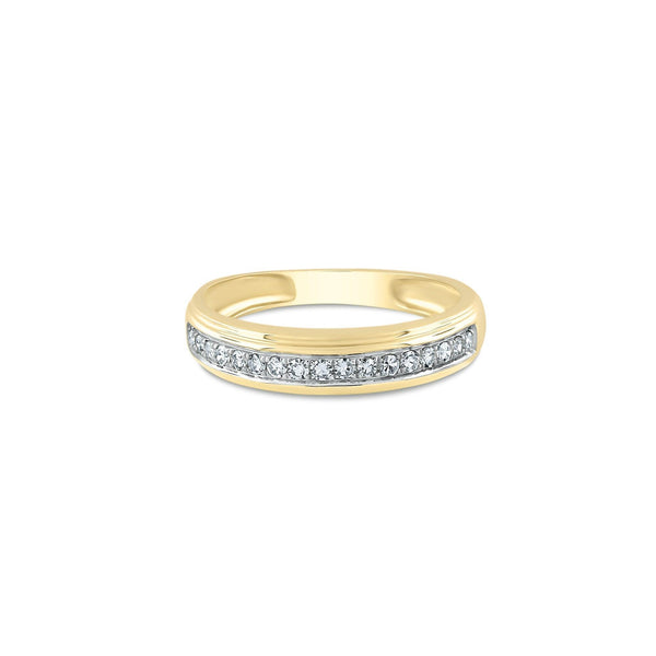Single Row Diamond Band Ring