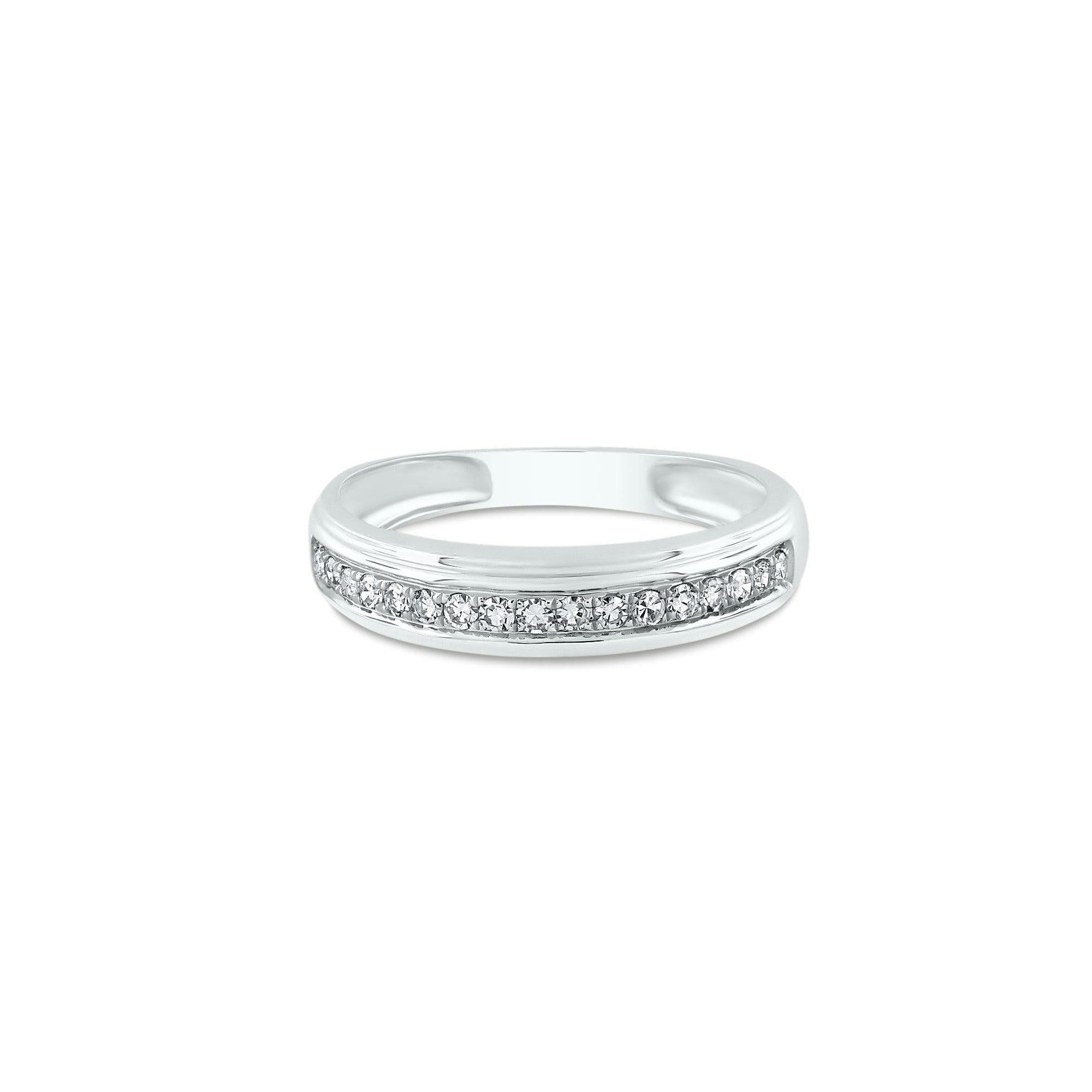 Single Row Diamond Band Ring