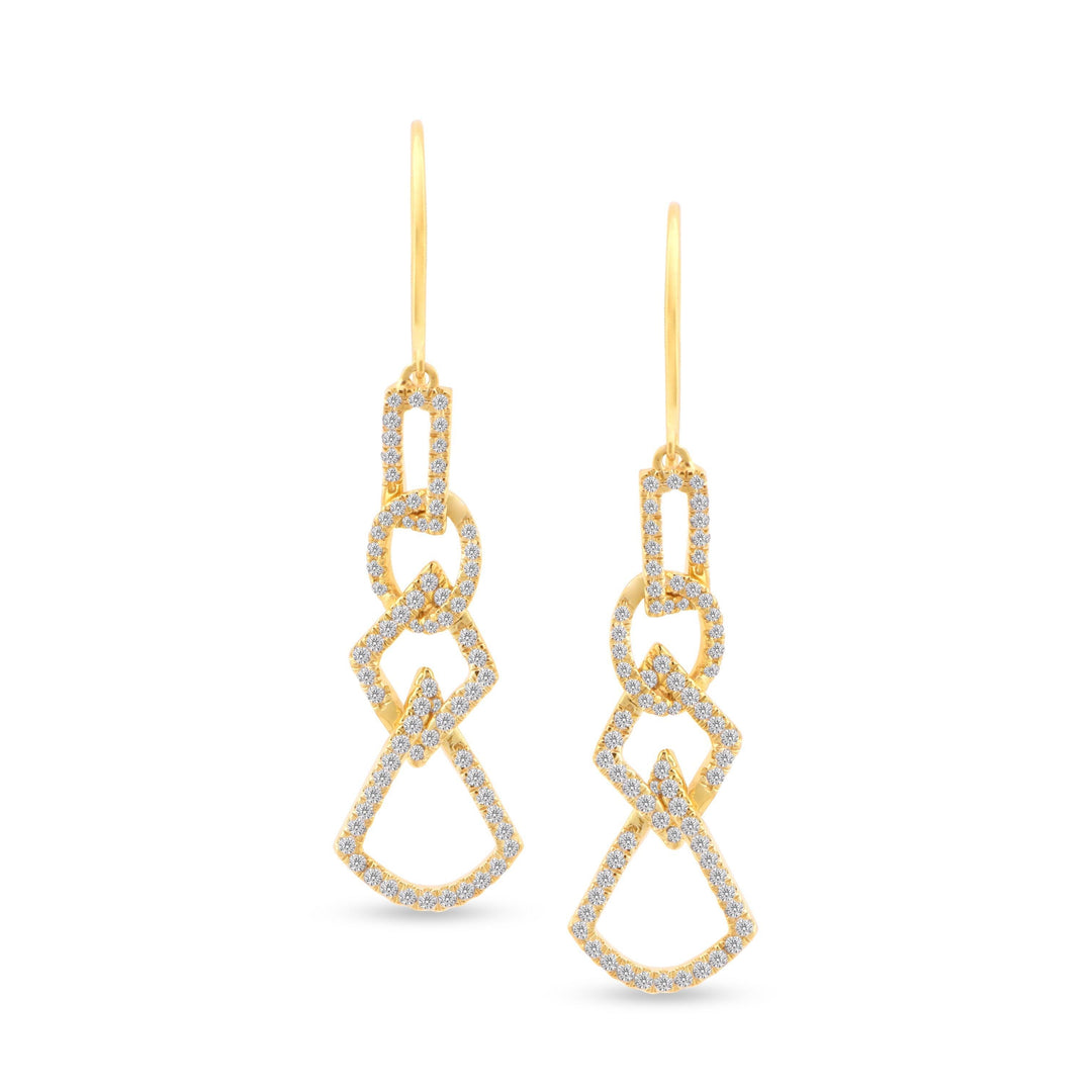 The Geo Drops Dangling Diamond Earrings