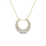 Diamond Crescent Moon Gold Pendant
