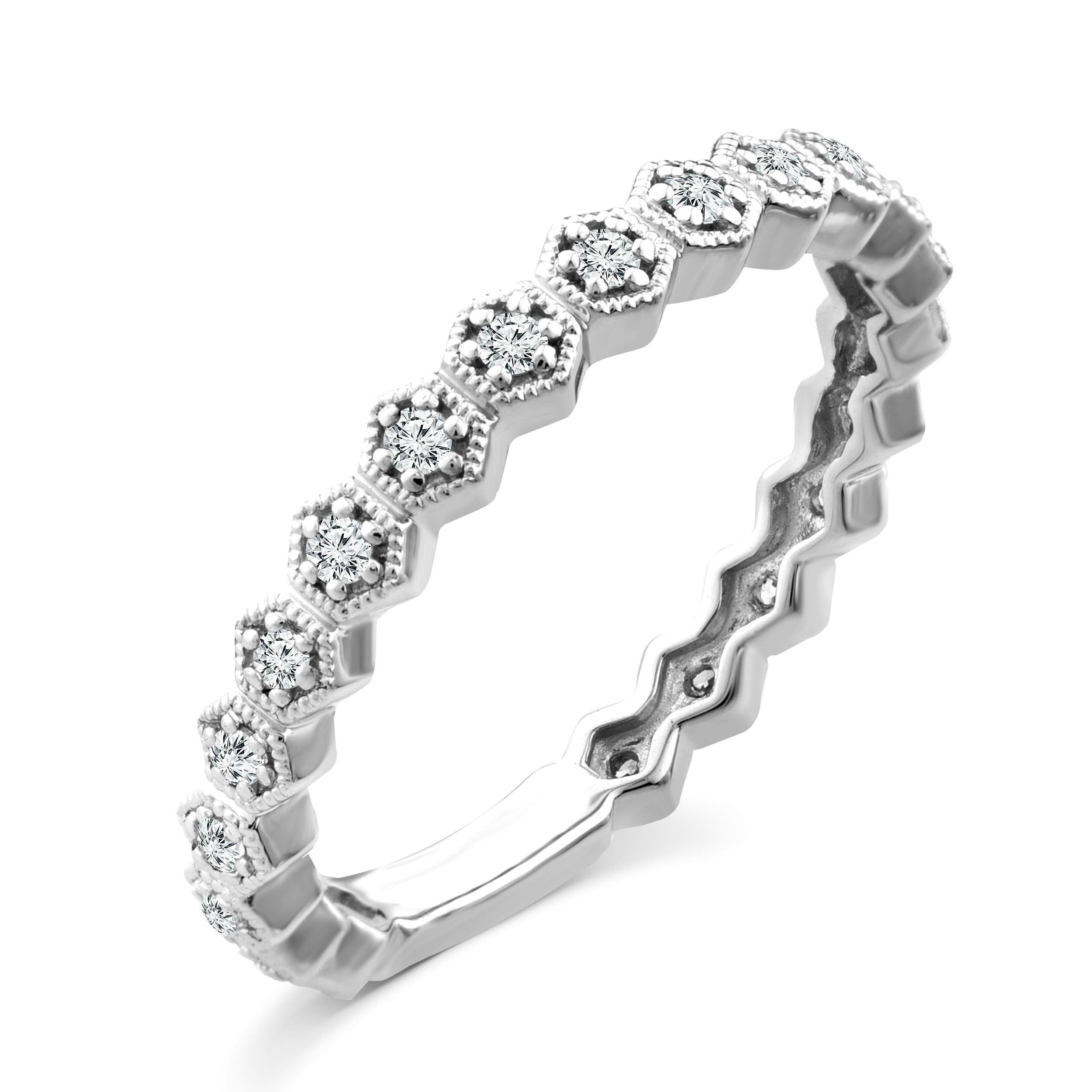 Honeycomb Diamond Ring