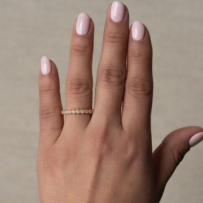 Honeycomb Diamond Ring-2