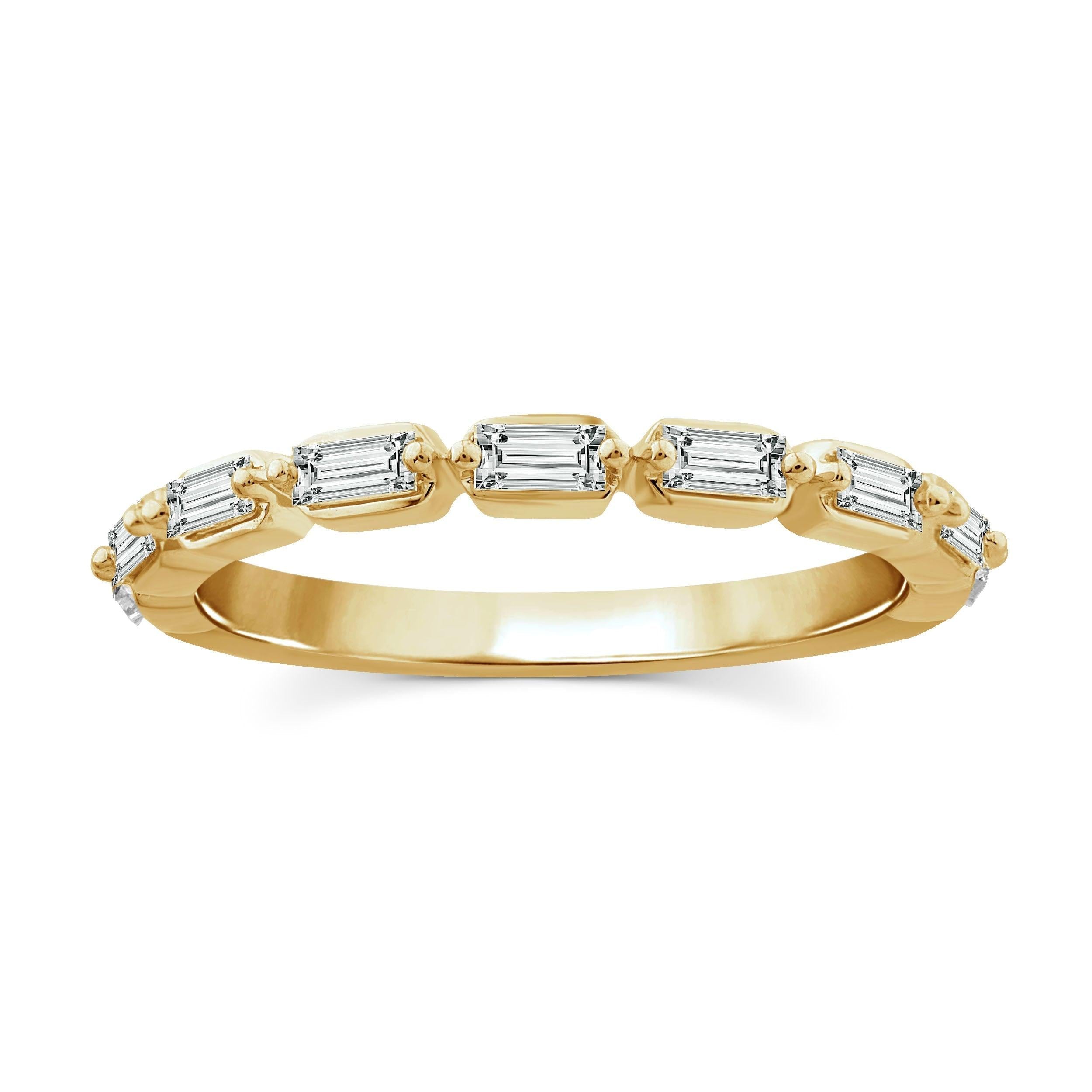 Floating Baguette Diamond Band Ring