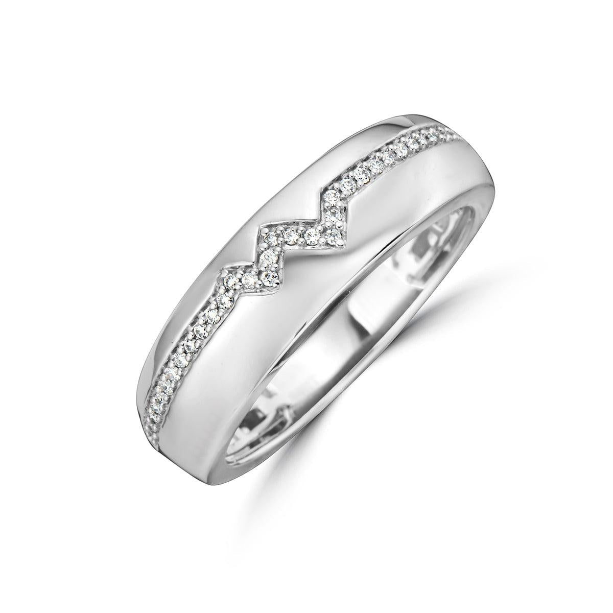 Heartbeat Diamond Band Ring