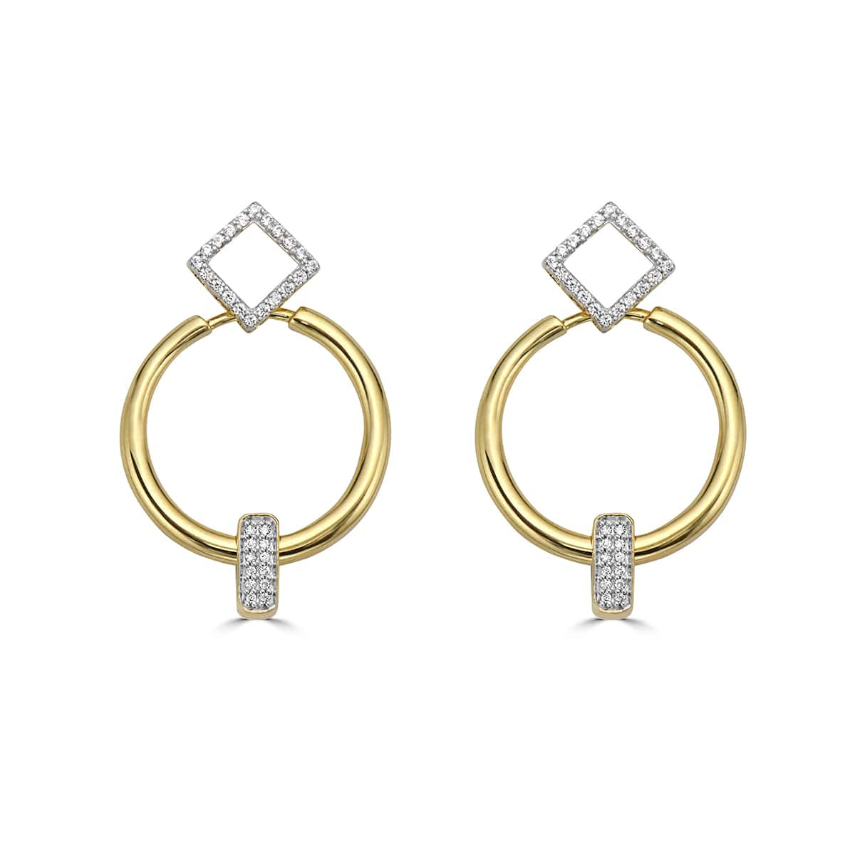Connection Diamond Detachable Earrings