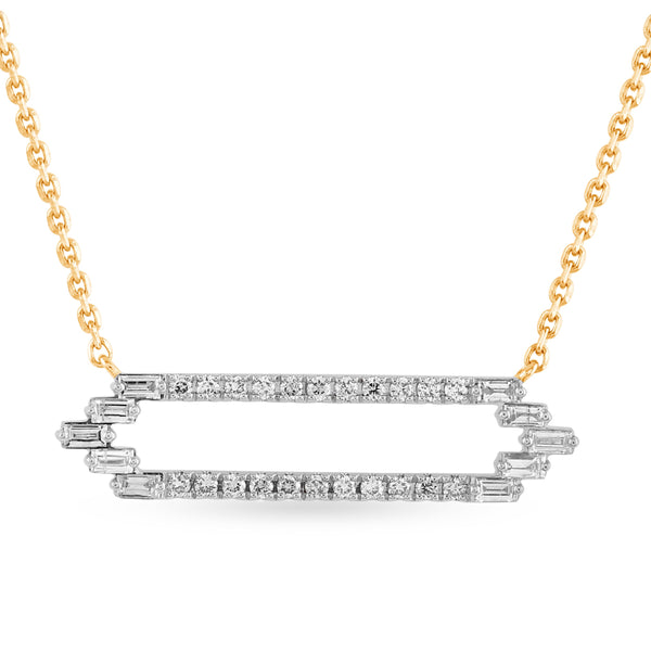 Diamond Baguette and Round Fashion Pendant