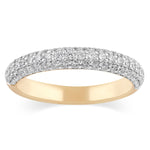 Triple Row Semi-Eternity Diamond Band