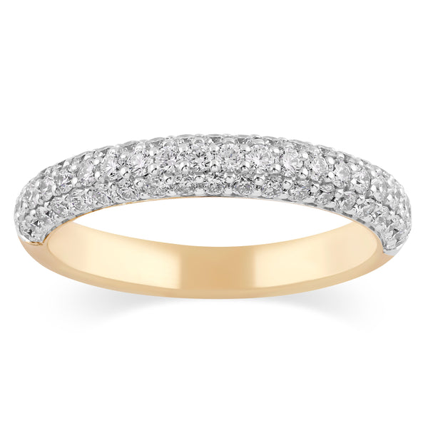 Triple Row Semi-Eternity Diamond Band