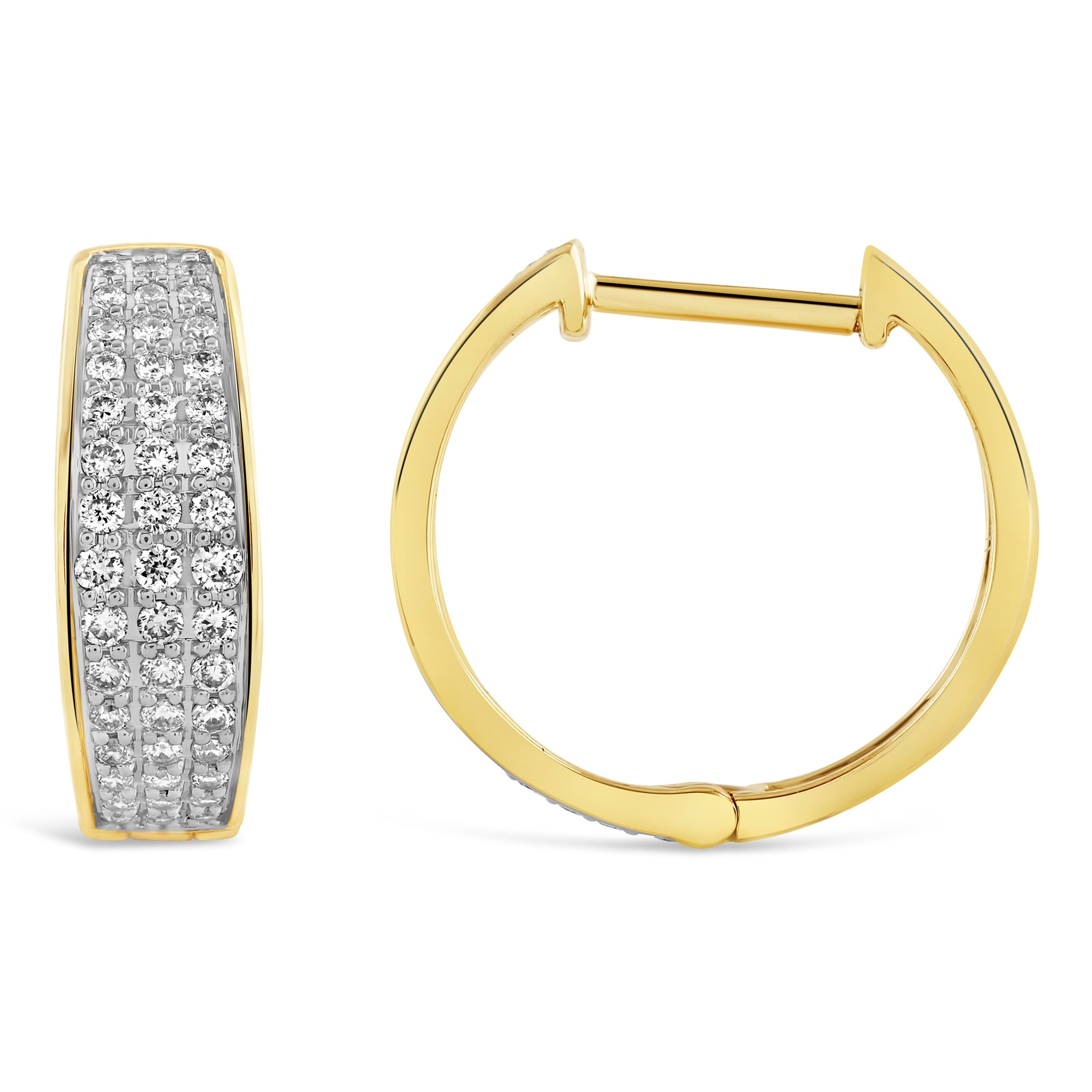 Diamond Curvy Hoop Earrings