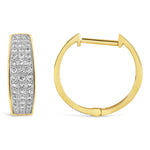 Diamond Curvy Hoop Earrings