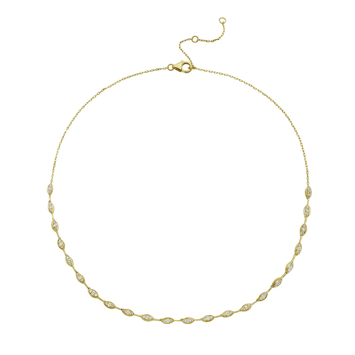 Marquise Diamond Cluster Necklace