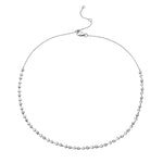 Diamond and Heart Bezel Necklace