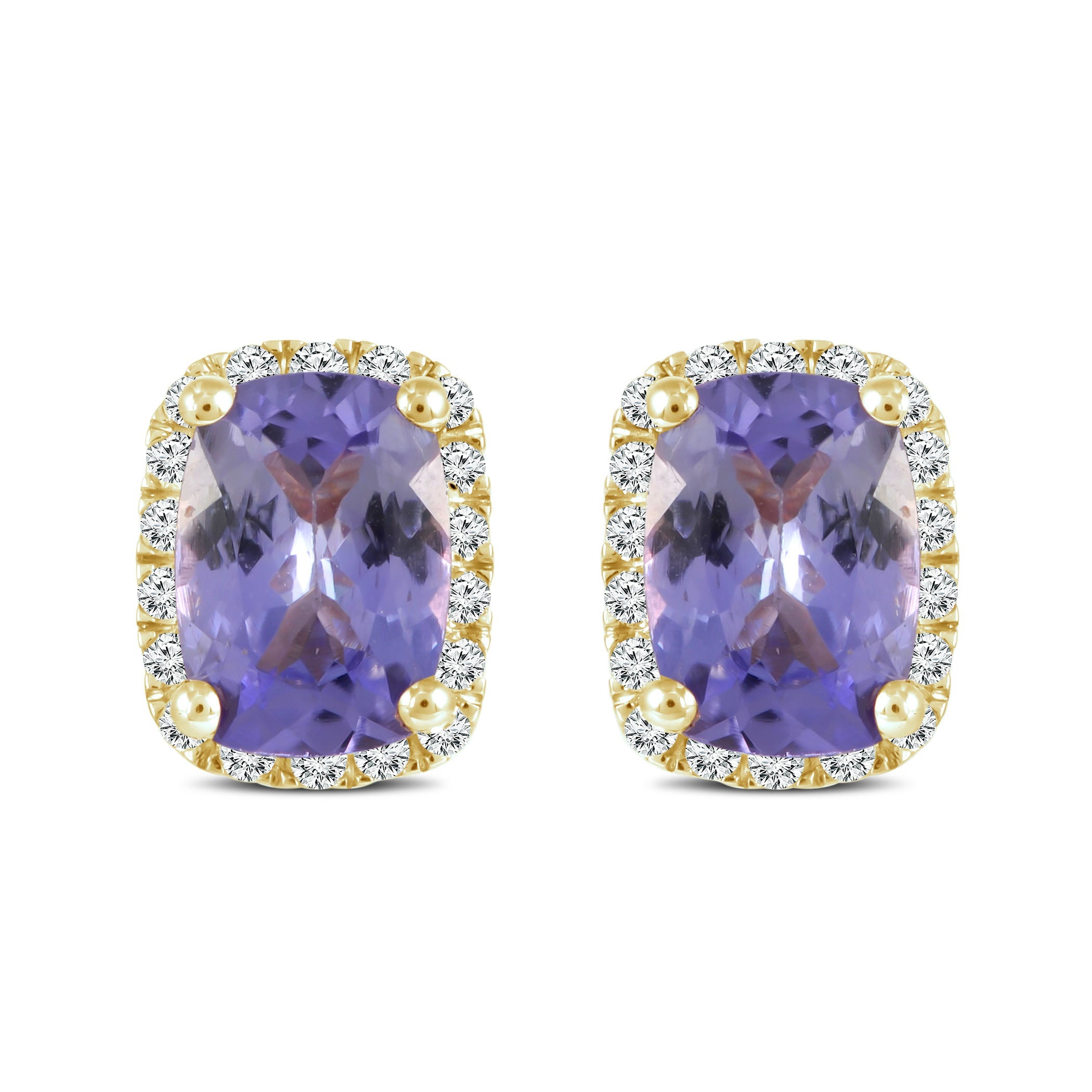 Tanzanite and Diamond Studs
