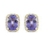 Tanzanite and Diamond Studs