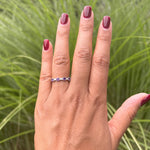 Amethyst and Diamond Band Ring