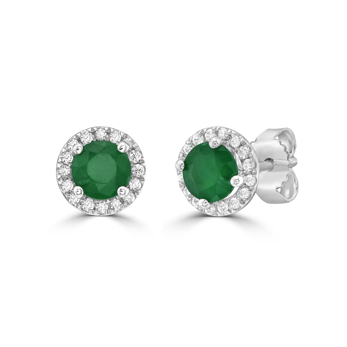 Emerald Martini Stud Earrings