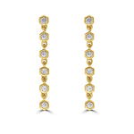 Honeycomb CZ Dangling Earrings