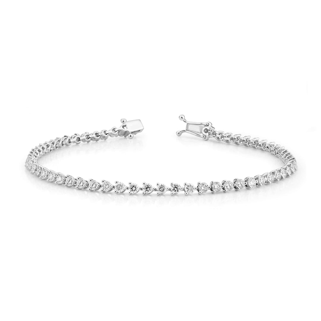 Martini Setting Cz Tennis Bracelet