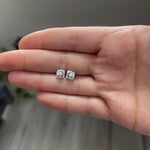 Diamond Halo Stud Earrings