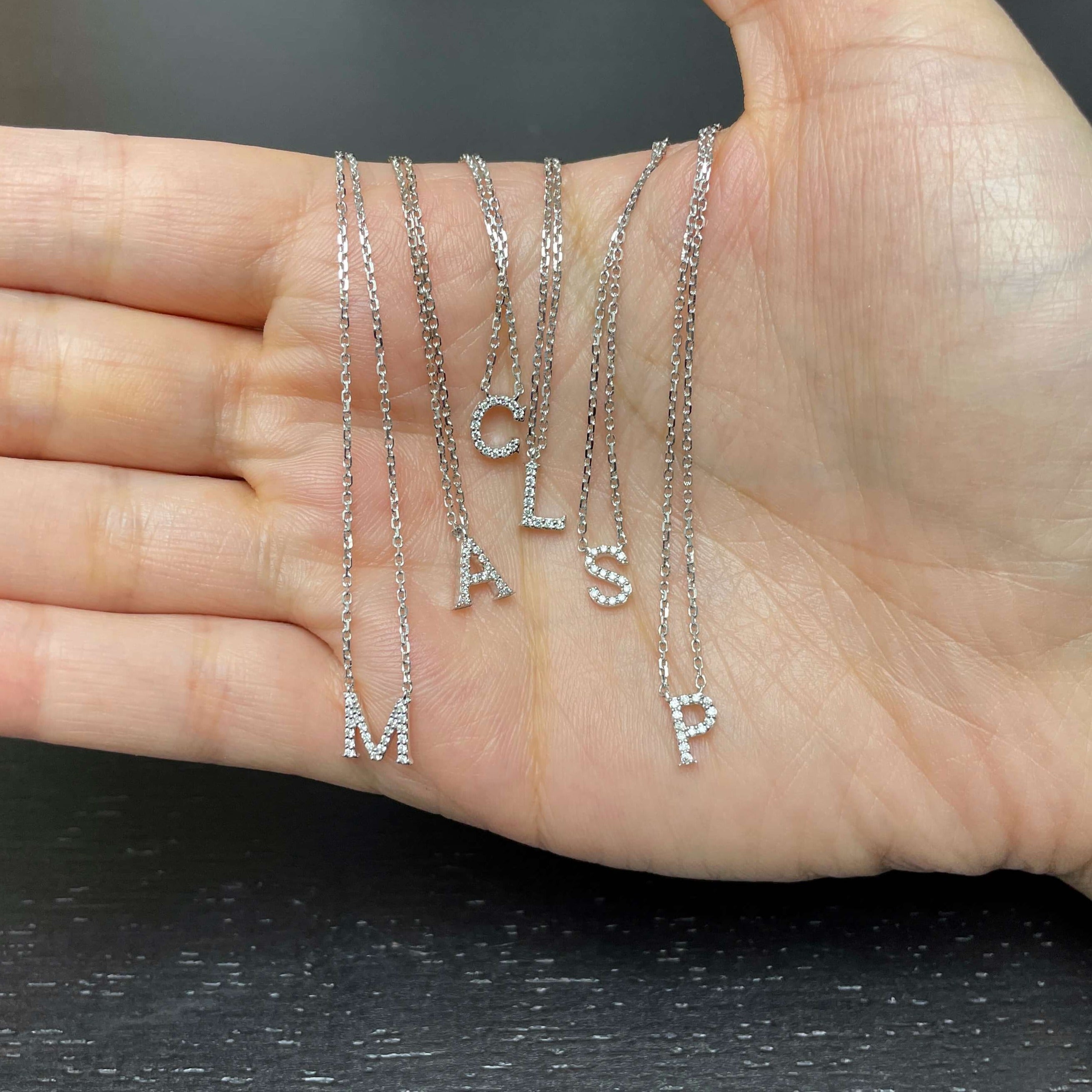 Diamond Initial Pendant