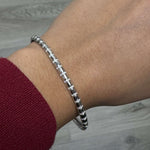 CZ and Sterling Silver Bangle