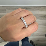 Lab Grown Diamond 7 Stone Half Eternity Ring