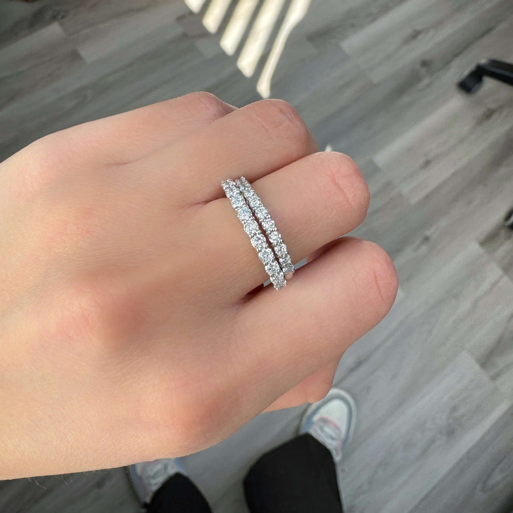 Lab Grown Diamond 11 Stone Half Eternity Ring-2