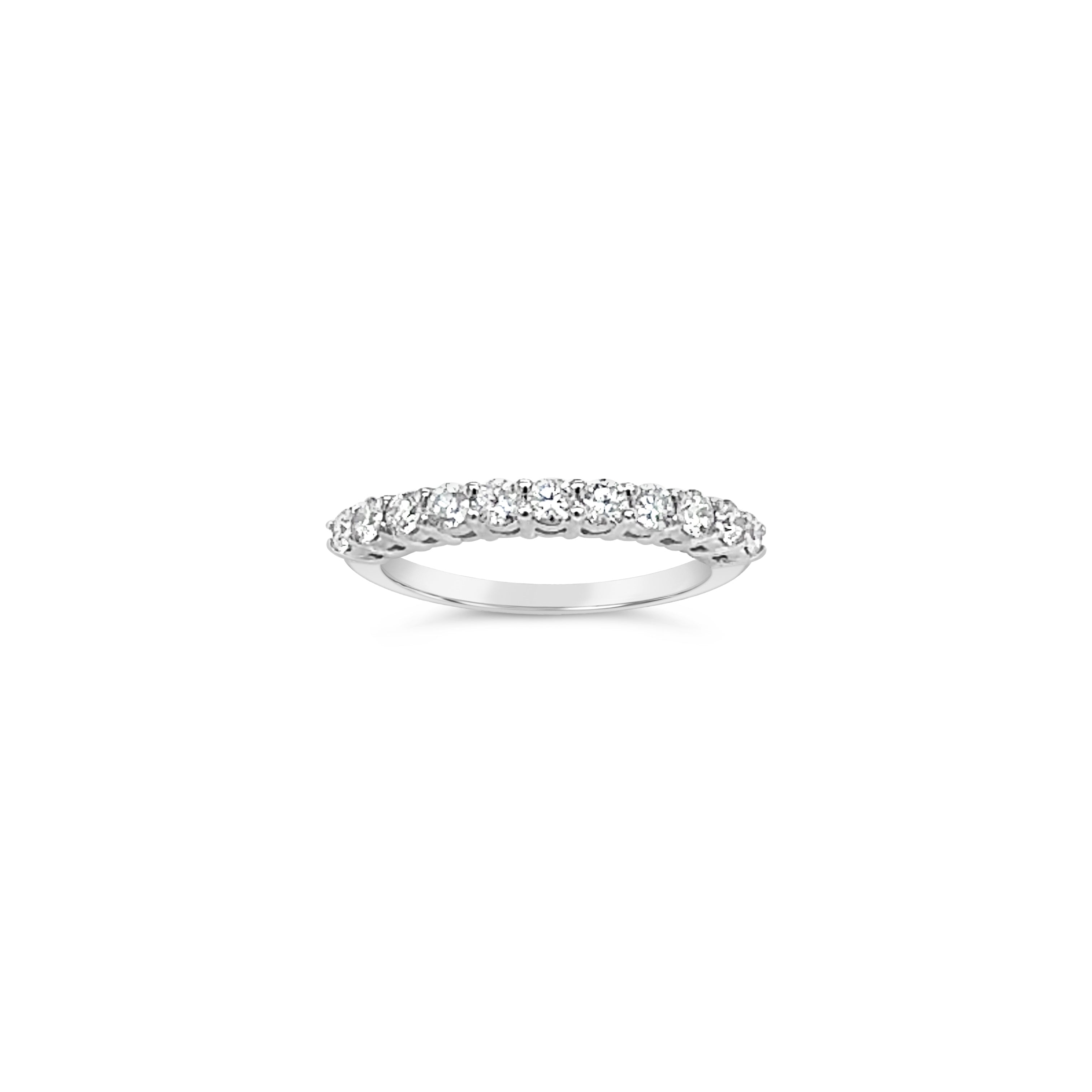Lab Grown Diamond 11 Stone Half Eternity Ring