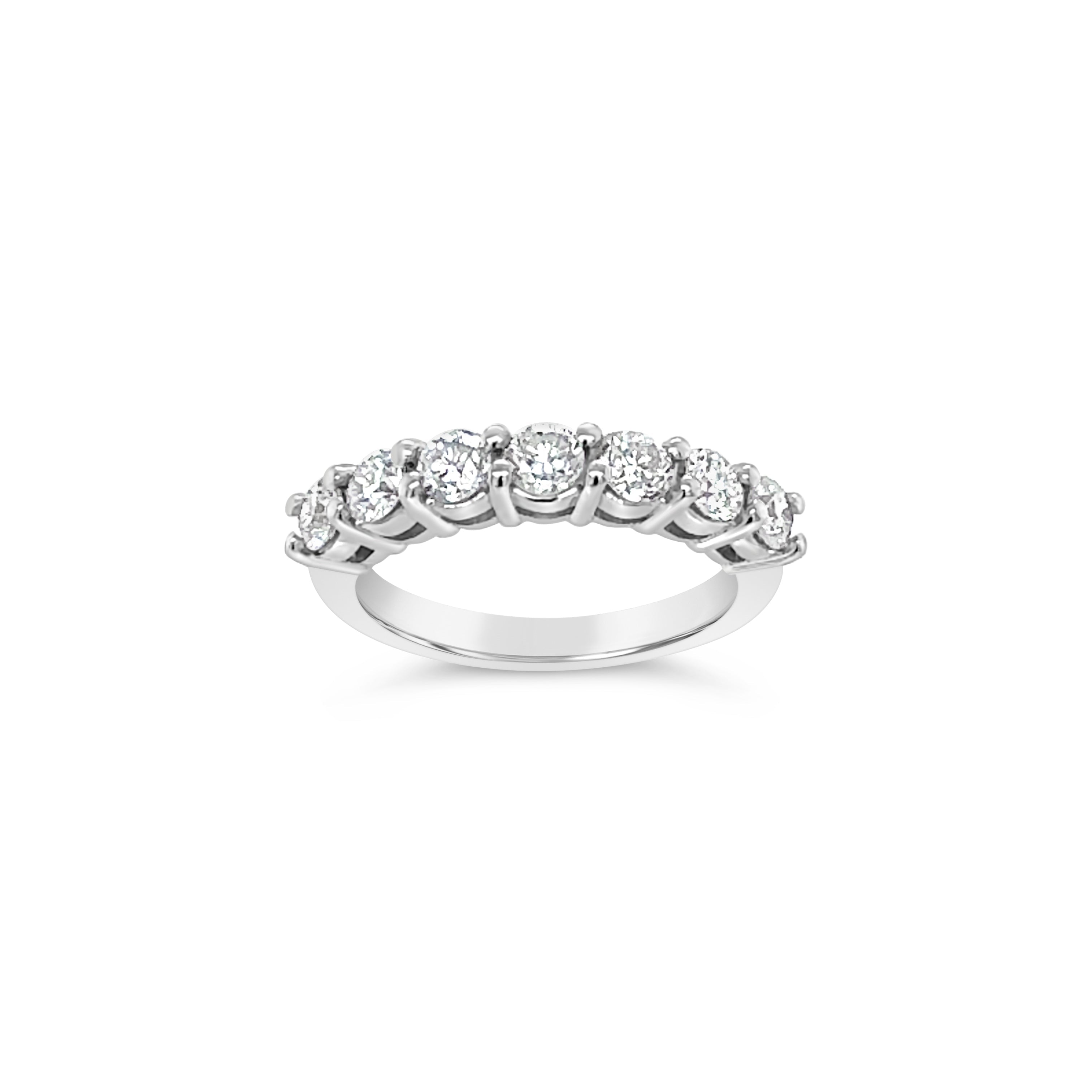 Lab Grown Diamond 7 Stone Half Eternity Ring