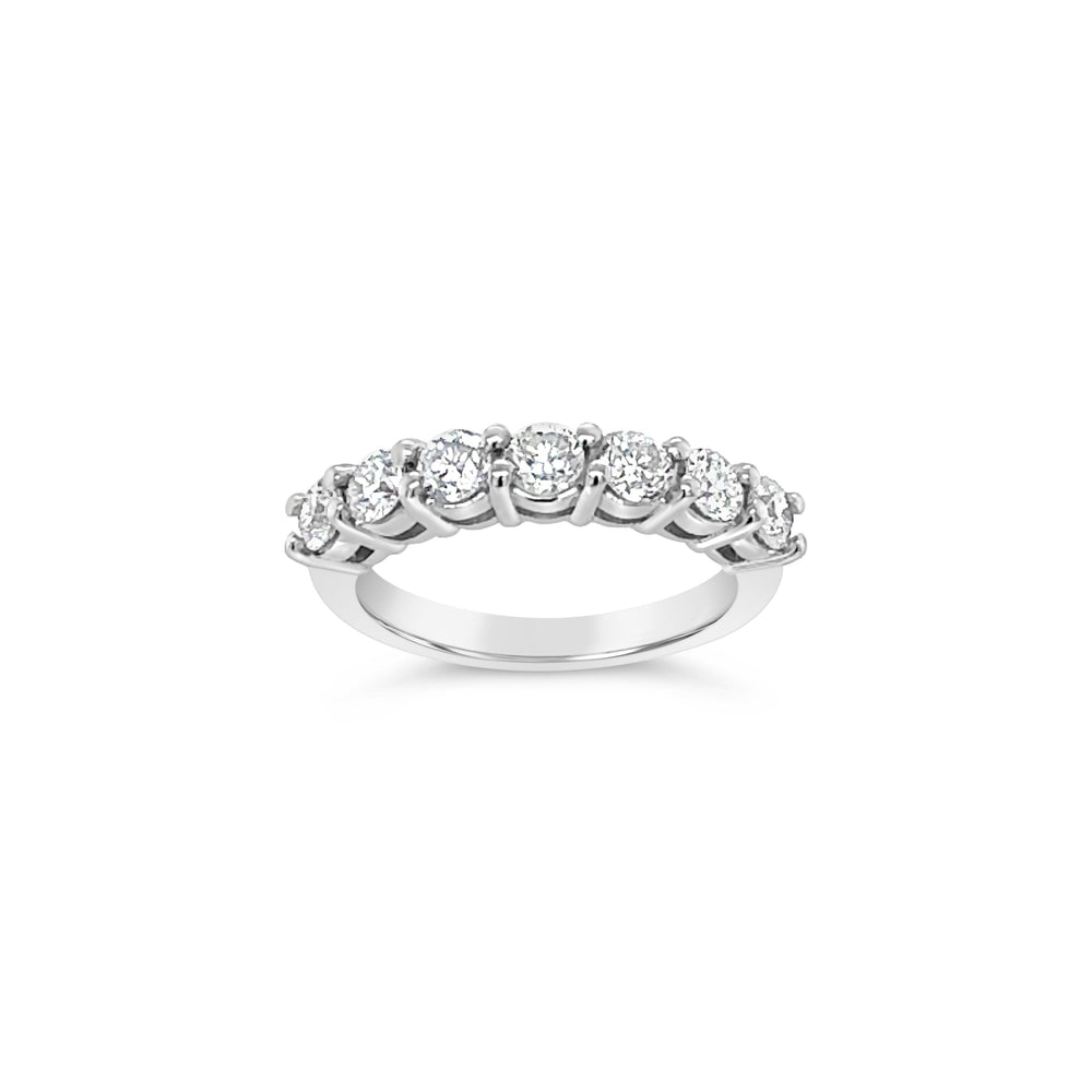 Lab Grown Diamond 7 Stone Half Eternity Ring-2