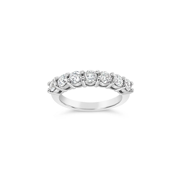 Lab Grown Diamond 7 Stone Half Eternity Ring