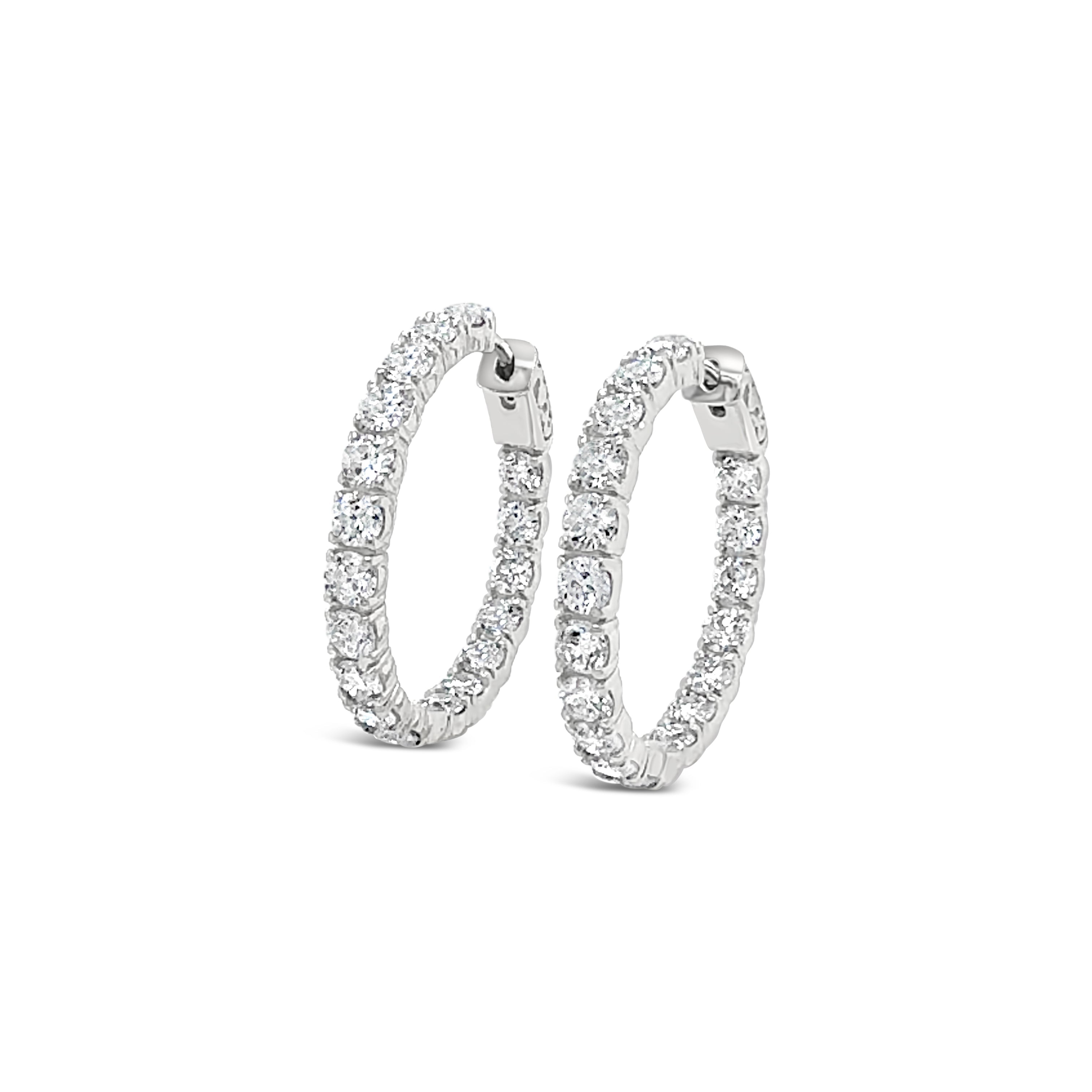 Lab Grown Diamond 5ct Inside-Out Hoop Earrings