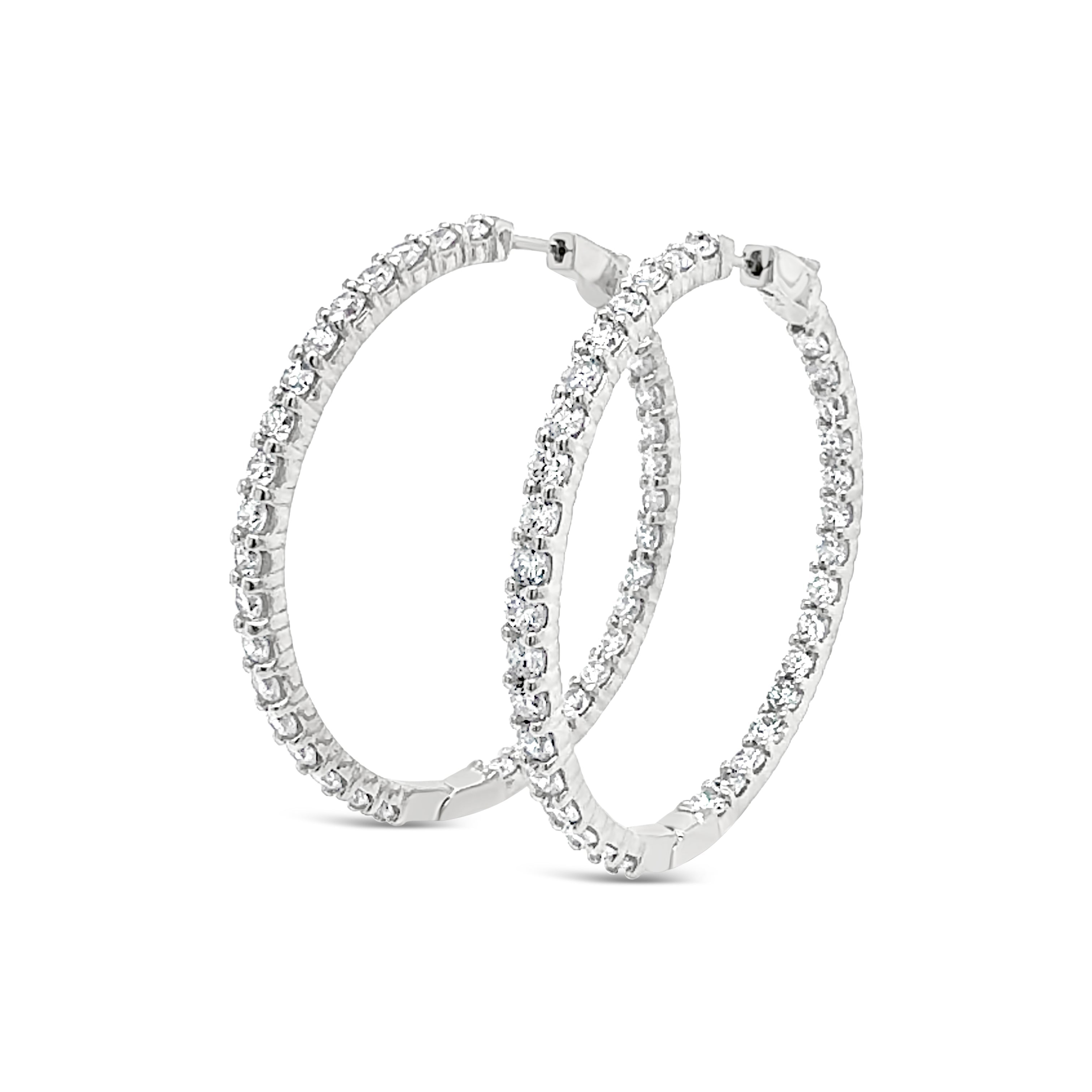 Lab Grown Diamond Slim Inside-Out Hoop Earrings