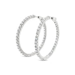 Lab Grown Diamond Slim Inside-Out Hoop Earrings
